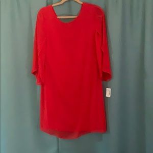 Dressbarn coral dress size 6